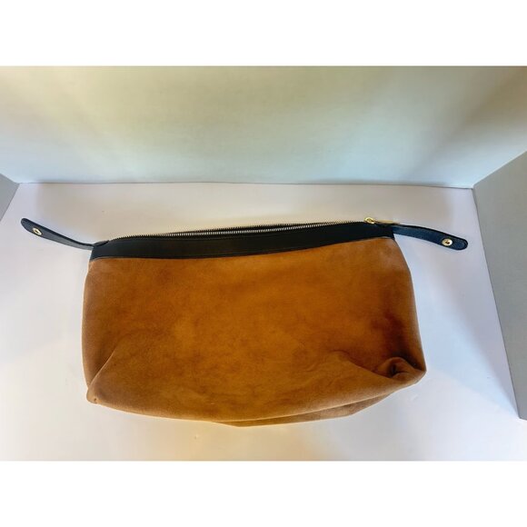 Sondra Roberts Squared Large Shoulder Bag Purse Black Gold Vegan Leather Clean - Picture 15 of 16